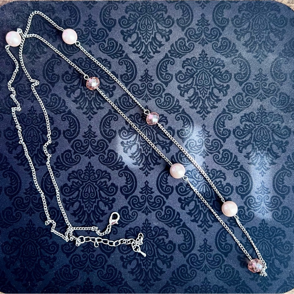 Elegant Pink Beaded Necklace